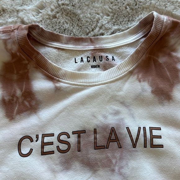 LACAUSA Sweatshirt C’est La Vie Tie Dye - Picture 2 of 6